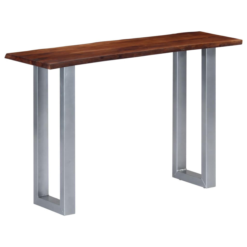 Wandtafel 115x35x76 cm massief acaciahout en ijzer is nu te koop bij PeponiXL, paradijselijk wonen!