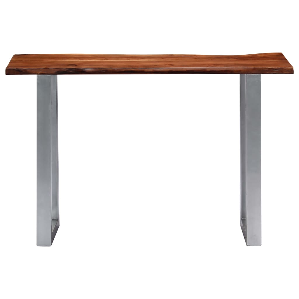 Wandtafel 115x35x76 cm massief acaciahout en ijzer is nu te koop bij PeponiXL, paradijselijk wonen!