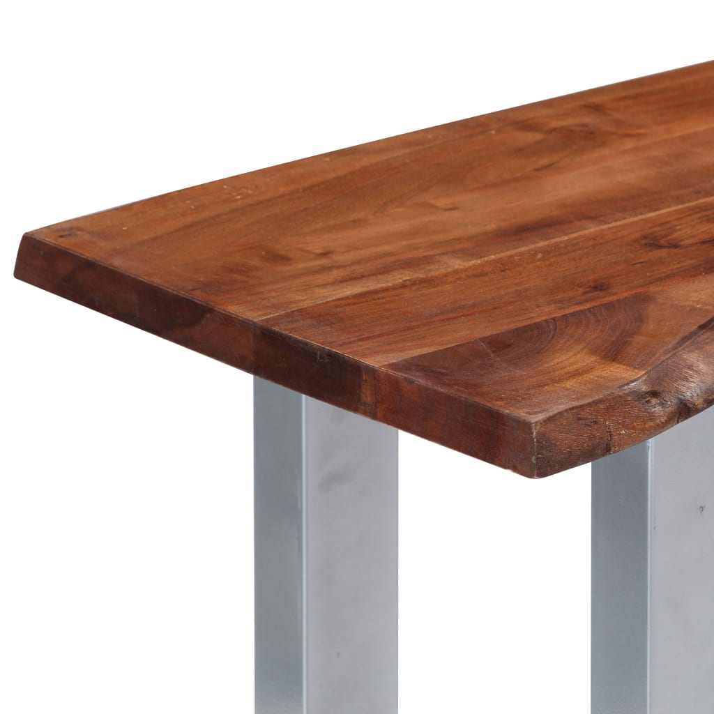 Wandtafel 115x35x76 cm massief acaciahout en ijzer is nu te koop bij PeponiXL, paradijselijk wonen!