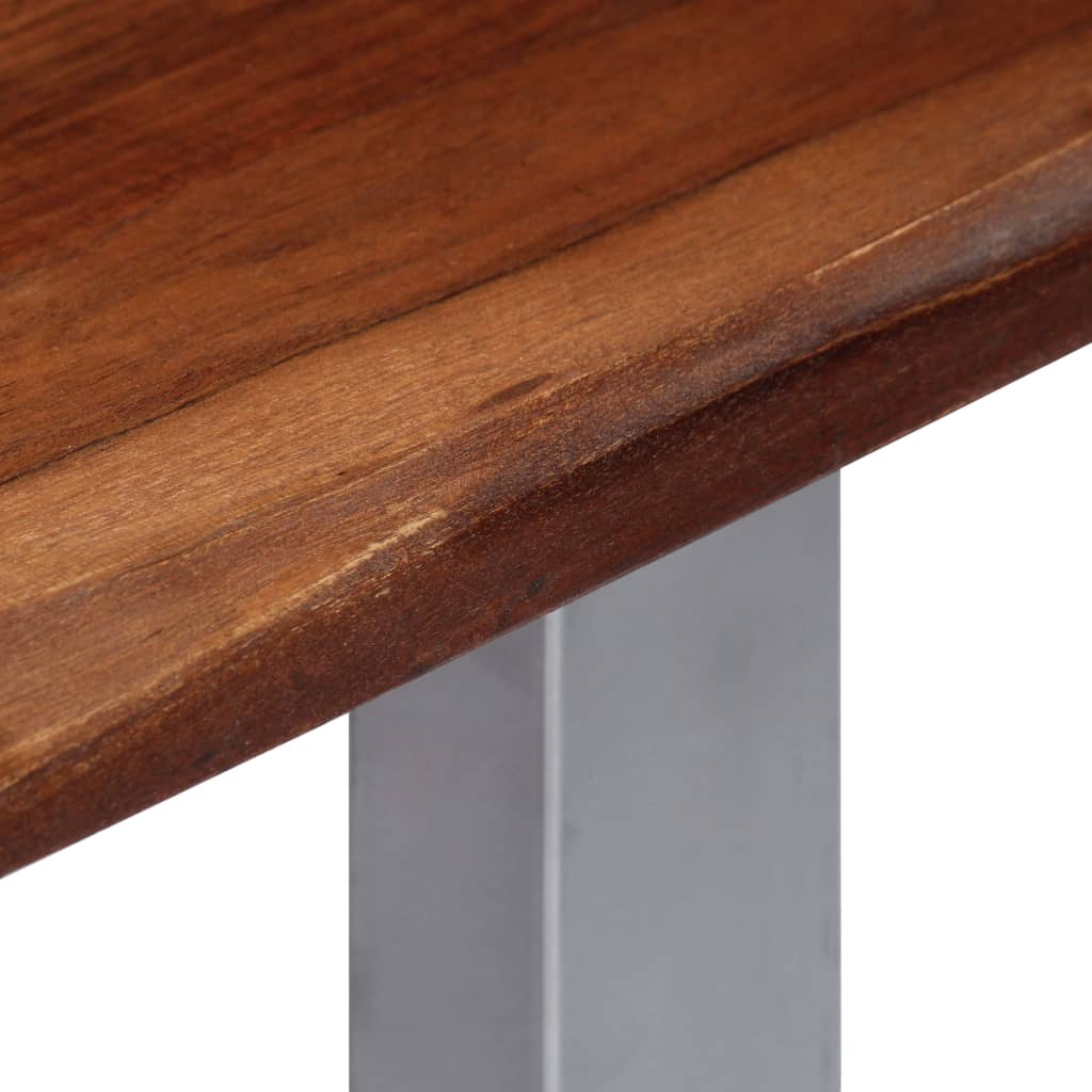 Wandtafel 115x35x76 cm massief acaciahout en ijzer is nu te koop bij PeponiXL, paradijselijk wonen!