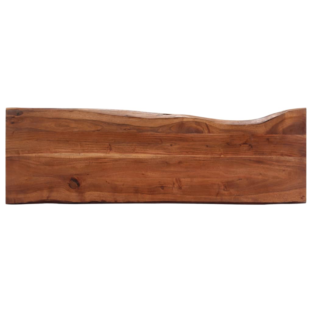 Wandtafel 115x35x76 cm massief acaciahout en ijzer is nu te koop bij PeponiXL, paradijselijk wonen!