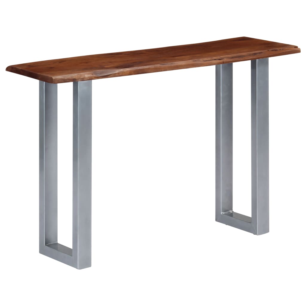 Wandtafel 115x35x76 cm massief acaciahout en ijzer is nu te koop bij PeponiXL, paradijselijk wonen!