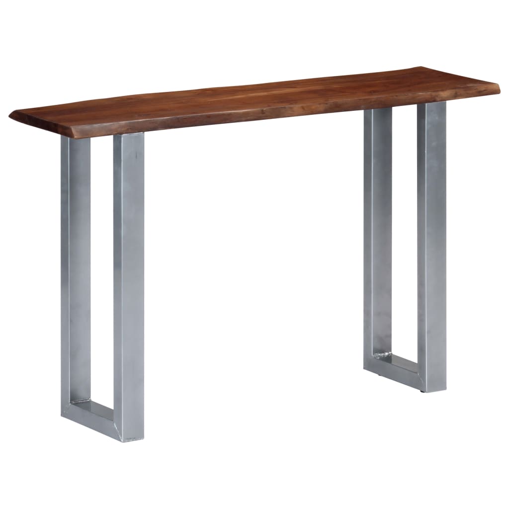 Wandtafel 115x35x76 cm massief acaciahout en ijzer is nu te koop bij PeponiXL, paradijselijk wonen!