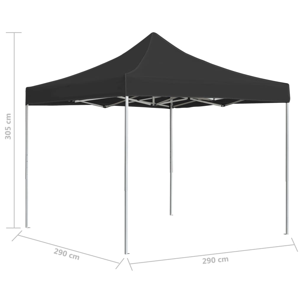 Partytent professioneel inklapbaar 3x3 m aluminium antraciet is nu te koop bij PeponiXL, paradijselijk wonen!