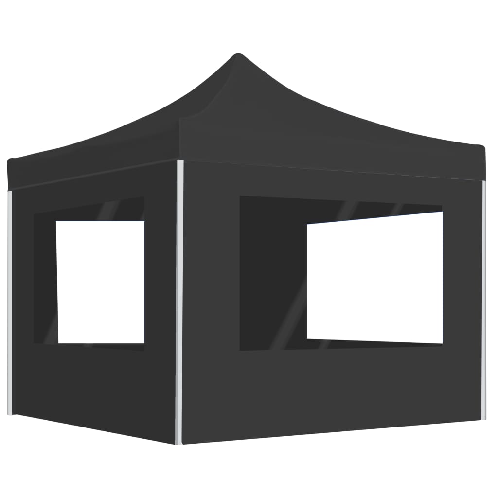 Partytent inklapbaar met wanden 3x3 m aluminium antraciet is nu te koop bij PeponiXL, paradijselijk wonen!
