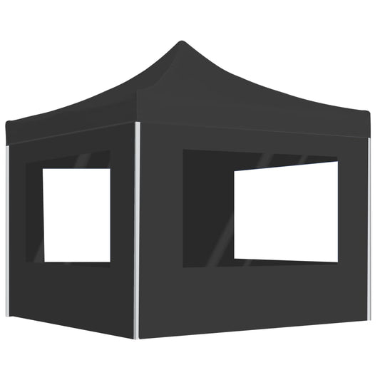 Partytent inklapbaar met wanden 3x3 m aluminium antraciet is nu te koop bij PeponiXL, paradijselijk wonen!
