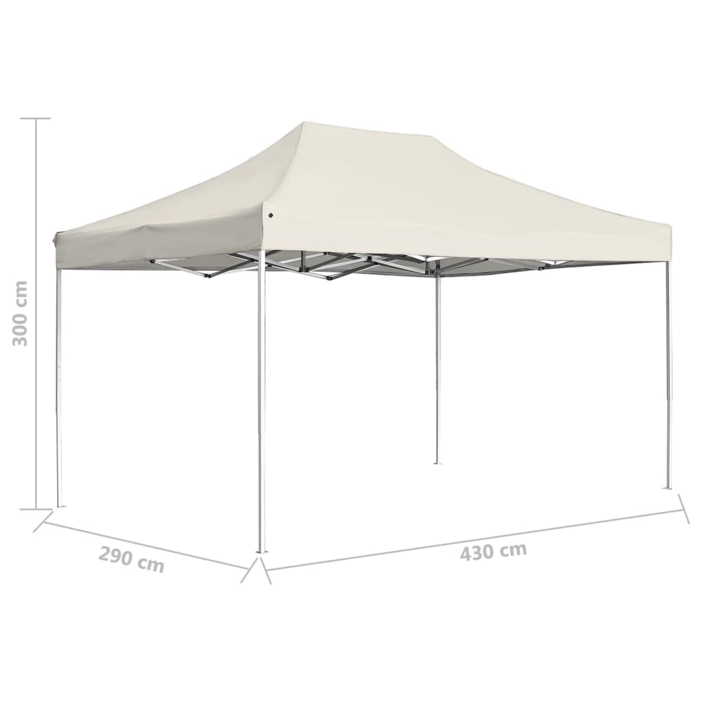 Partytent professioneel inklapbaar 4,5x3 m aluminium crème is nu te koop bij PeponiXL, paradijselijk wonen!