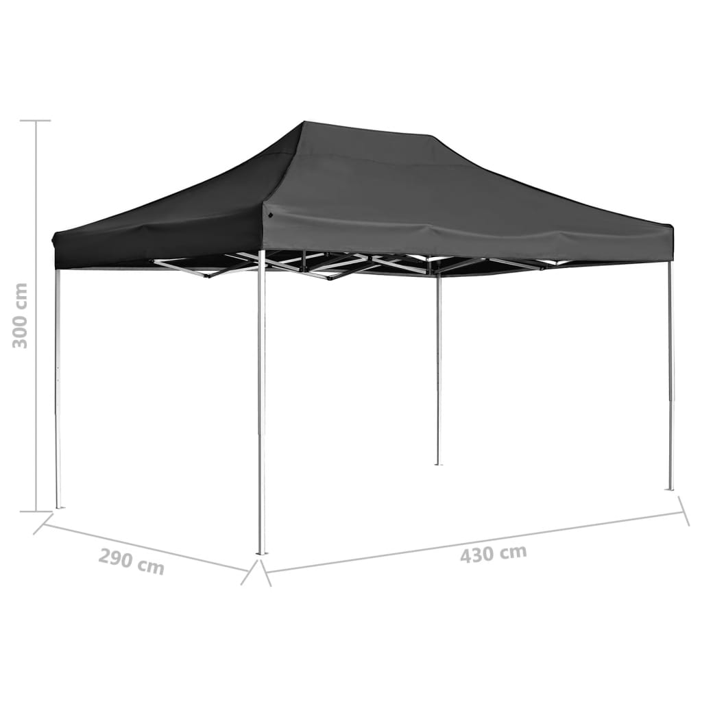 Partytent professioneel inklapbaar 4,5x3 m aluminium antraciet is nu te koop bij PeponiXL, paradijselijk wonen!