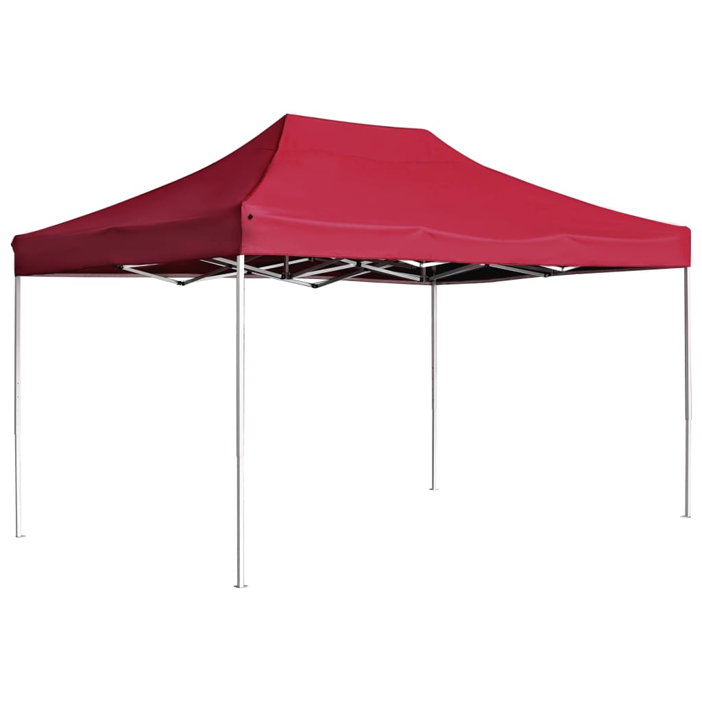 Partytent professioneel inklapbaar 4,5x3 m aluminium wijnrood is nu te koop bij PeponiXL, paradijselijk wonen!