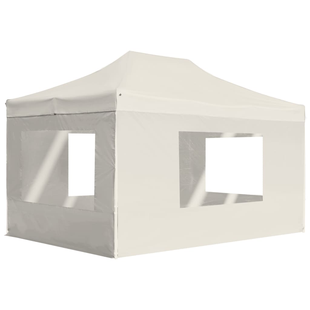 Partytent inklapbaar met wanden 4,5x3 m aluminium crème is nu te koop bij PeponiXL, paradijselijk wonen!