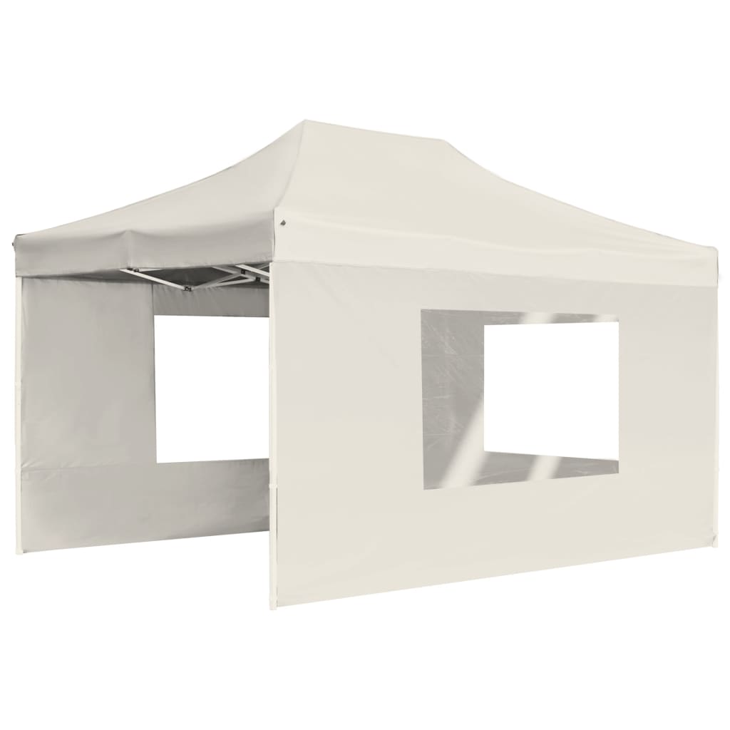 Partytent inklapbaar met wanden 4,5x3 m aluminium crème is nu te koop bij PeponiXL, paradijselijk wonen!