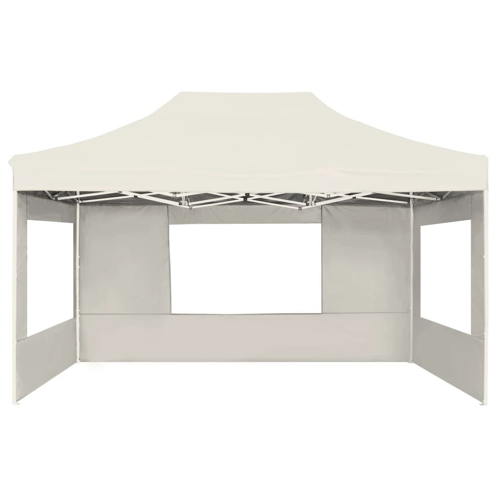 Partytent inklapbaar met wanden 4,5x3 m aluminium crème is nu te koop bij PeponiXL, paradijselijk wonen!