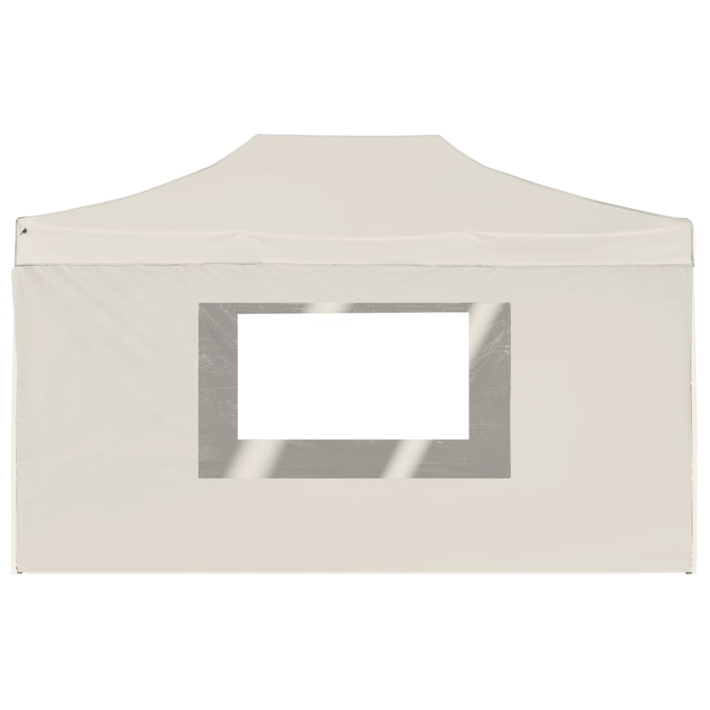Partytent inklapbaar met wanden 4,5x3 m aluminium crème is nu te koop bij PeponiXL, paradijselijk wonen!