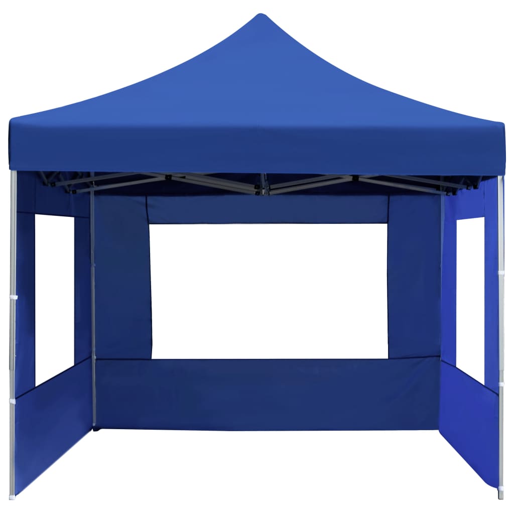 Partytent inklapbaar met wanden 4,5x3 m aluminium blauw is nu te koop bij PeponiXL, paradijselijk wonen!
