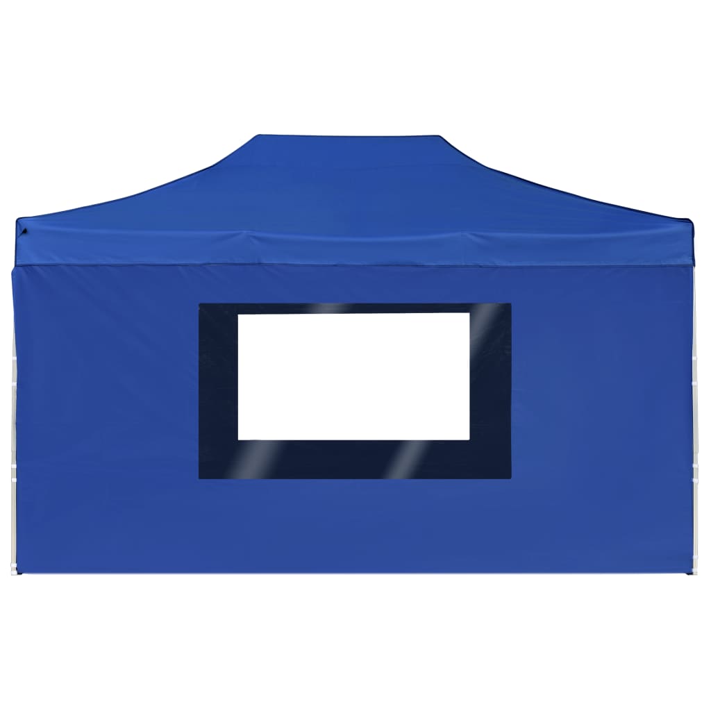 Partytent inklapbaar met wanden 4,5x3 m aluminium blauw is nu te koop bij PeponiXL, paradijselijk wonen!