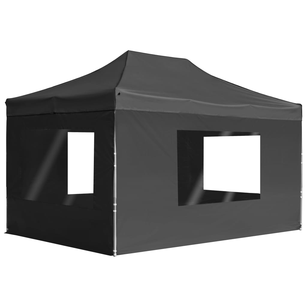 Partytent inklapbaar met wanden 4,5x3 m aluminium antraciet is nu te koop bij PeponiXL, paradijselijk wonen!