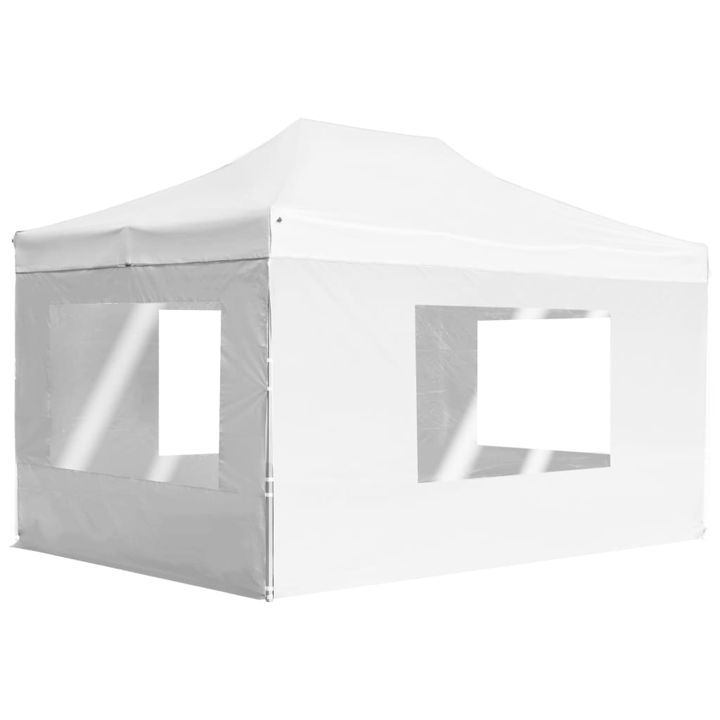 Partytent inklapbaar met wanden 4,5x3 m aluminium wit is nu te koop bij PeponiXL, paradijselijk wonen!