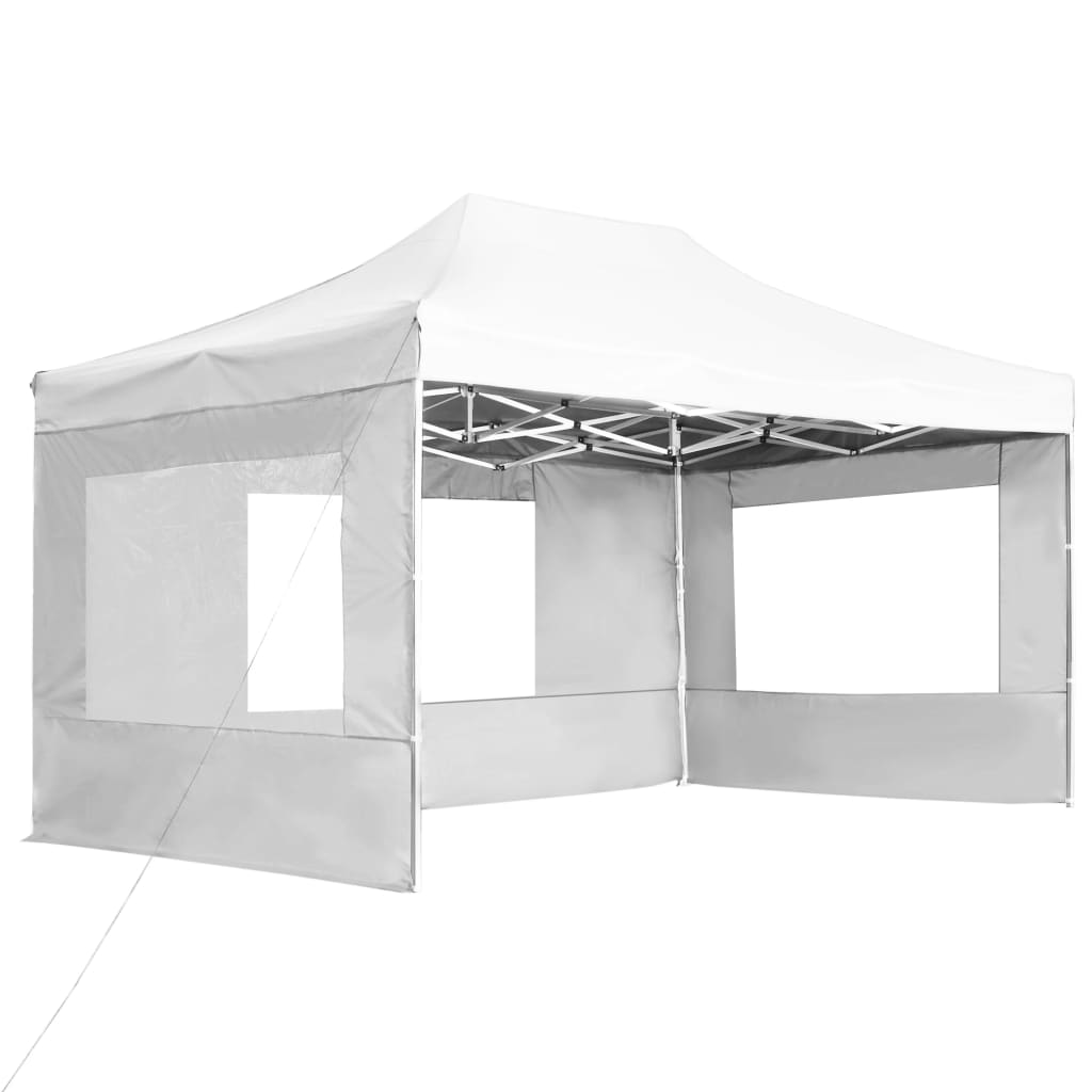 Partytent inklapbaar met wanden 4,5x3 m aluminium wit is nu te koop bij PeponiXL, paradijselijk wonen!