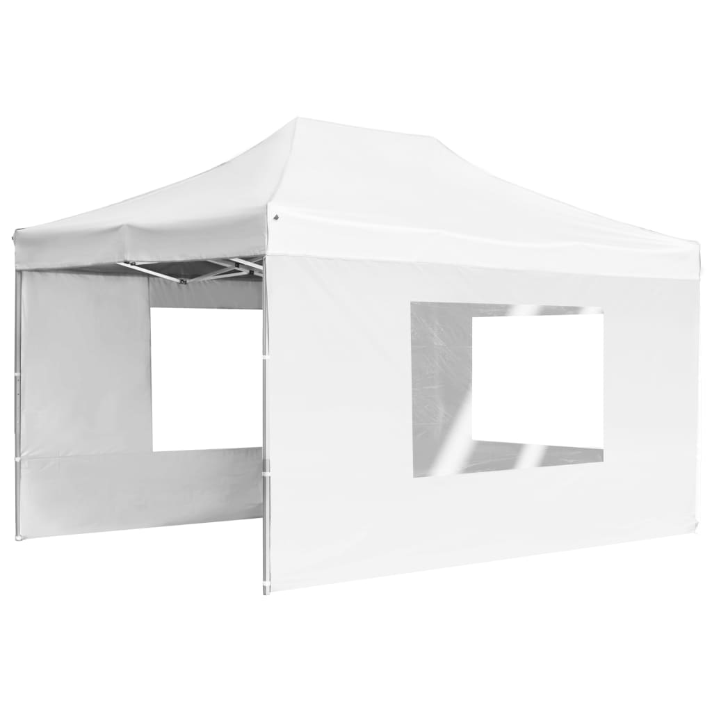 Partytent inklapbaar met wanden 4,5x3 m aluminium wit is nu te koop bij PeponiXL, paradijselijk wonen!