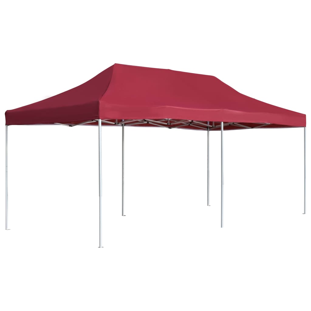Partytent professioneel inklapbaar 6x3 m aluminium wijnrood is nu te koop bij PeponiXL, paradijselijk wonen!