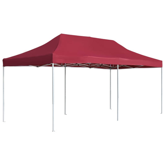 Partytent professioneel inklapbaar 6x3 m aluminium wijnrood is nu te koop bij PeponiXL, paradijselijk wonen!