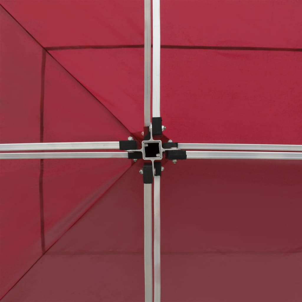 Partytent professioneel inklapbaar 6x3 m aluminium wijnrood is nu te koop bij PeponiXL, paradijselijk wonen!