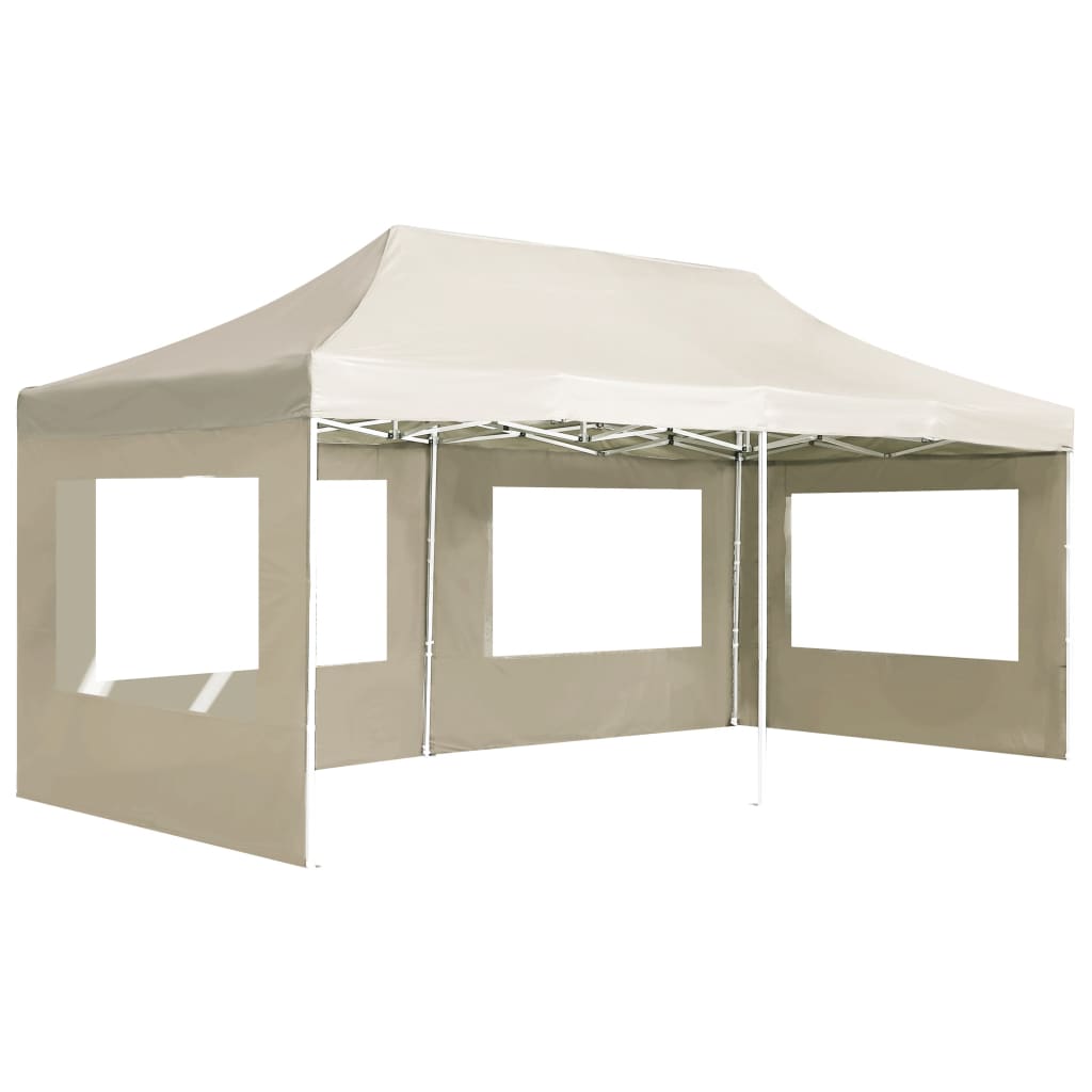 Partytent inklapbaar met wanden 6x3 m aluminium crème is nu te koop bij PeponiXL, paradijselijk wonen!