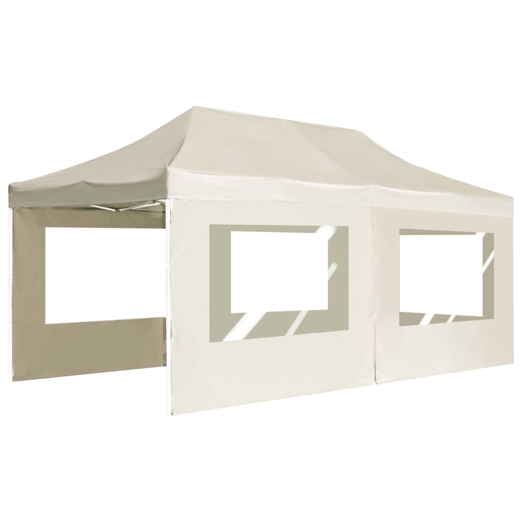 Partytent inklapbaar met wanden 6x3 m aluminium crème is nu te koop bij PeponiXL, paradijselijk wonen!