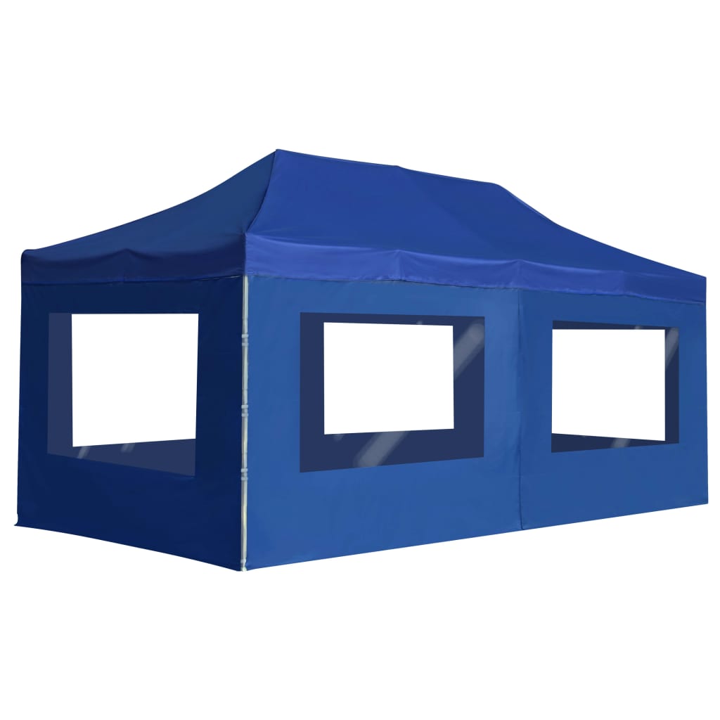 Partytent inklapbaar met wanden 6x3 m aluminium blauw is nu te koop bij PeponiXL, paradijselijk wonen!