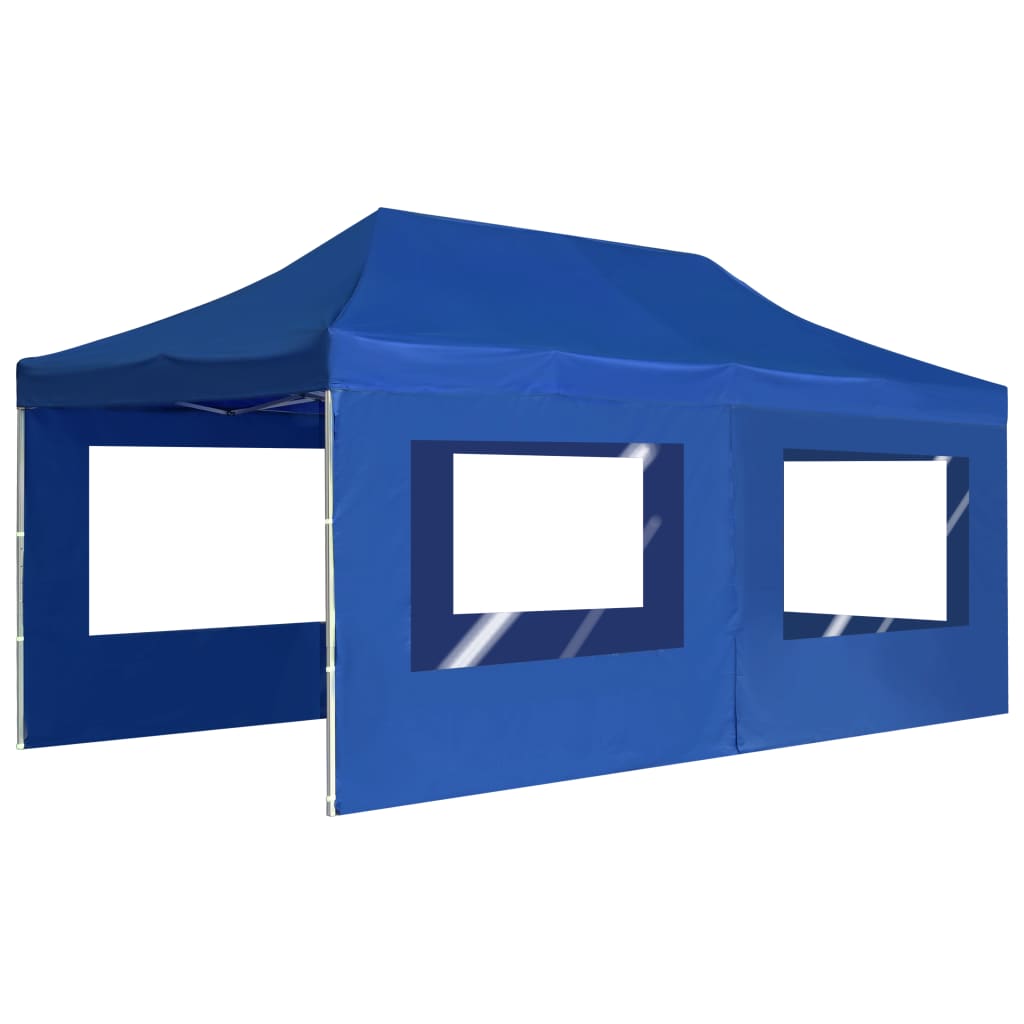 Partytent inklapbaar met wanden 6x3 m aluminium blauw is nu te koop bij PeponiXL, paradijselijk wonen!