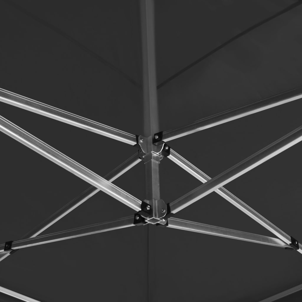 Partytent inklapbaar met wanden 6x3 m aluminium antraciet