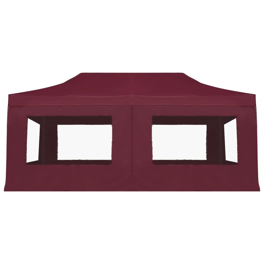 Partytent inklapbaar met wanden 6x3 m aluminium wijnrood is nu te koop bij PeponiXL, paradijselijk wonen!