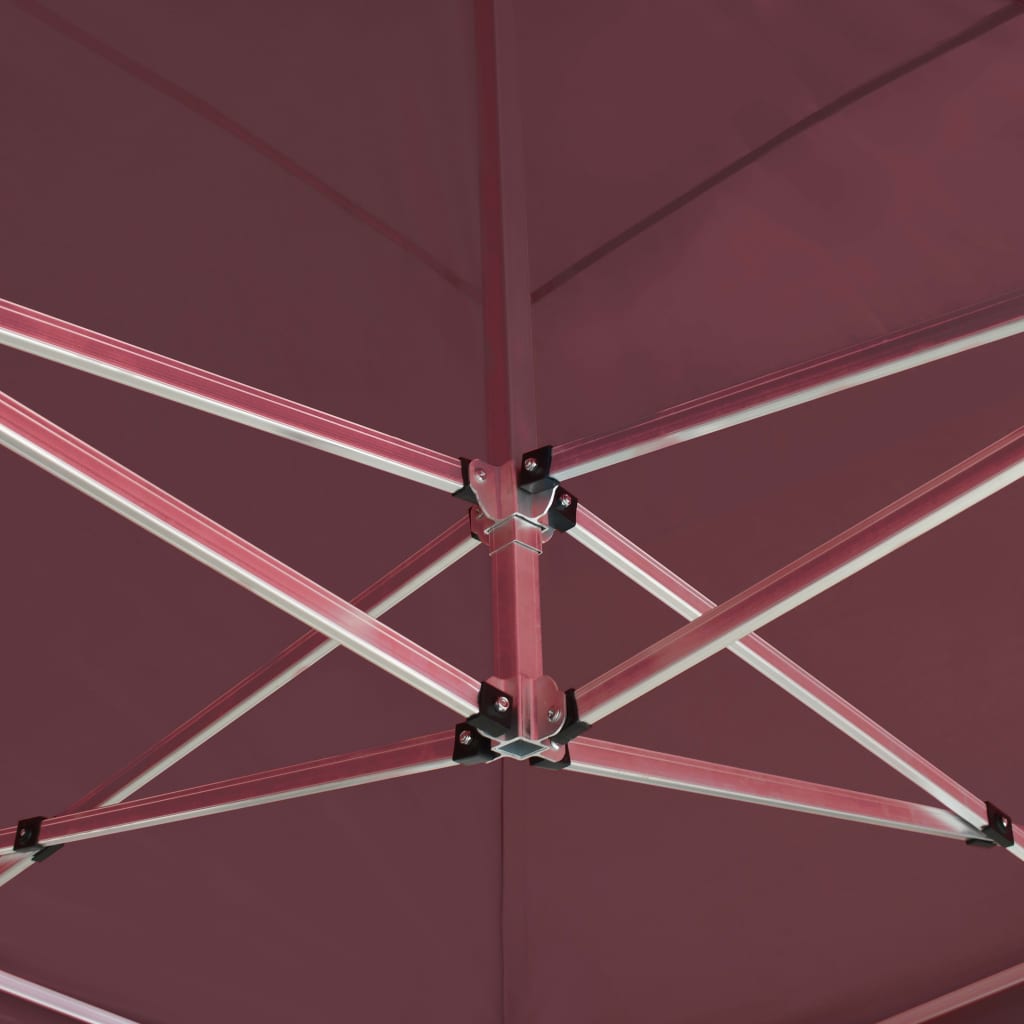 Partytent inklapbaar met wanden 6x3 m aluminium wijnrood is nu te koop bij PeponiXL, paradijselijk wonen!