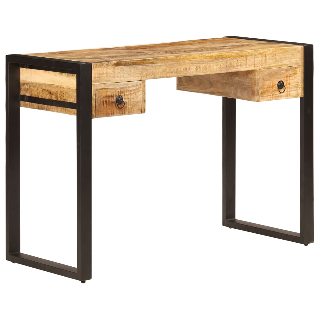 Bureau met 2 lades 110x50x77 cm massief mangohout is nu te koop bij PeponiXL, paradijselijk wonen!
