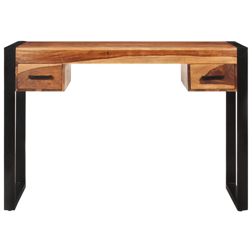 Bureau met 2 lades 110x50x77 cm massief acaciahout is nu te koop bij PeponiXL, paradijselijk wonen!