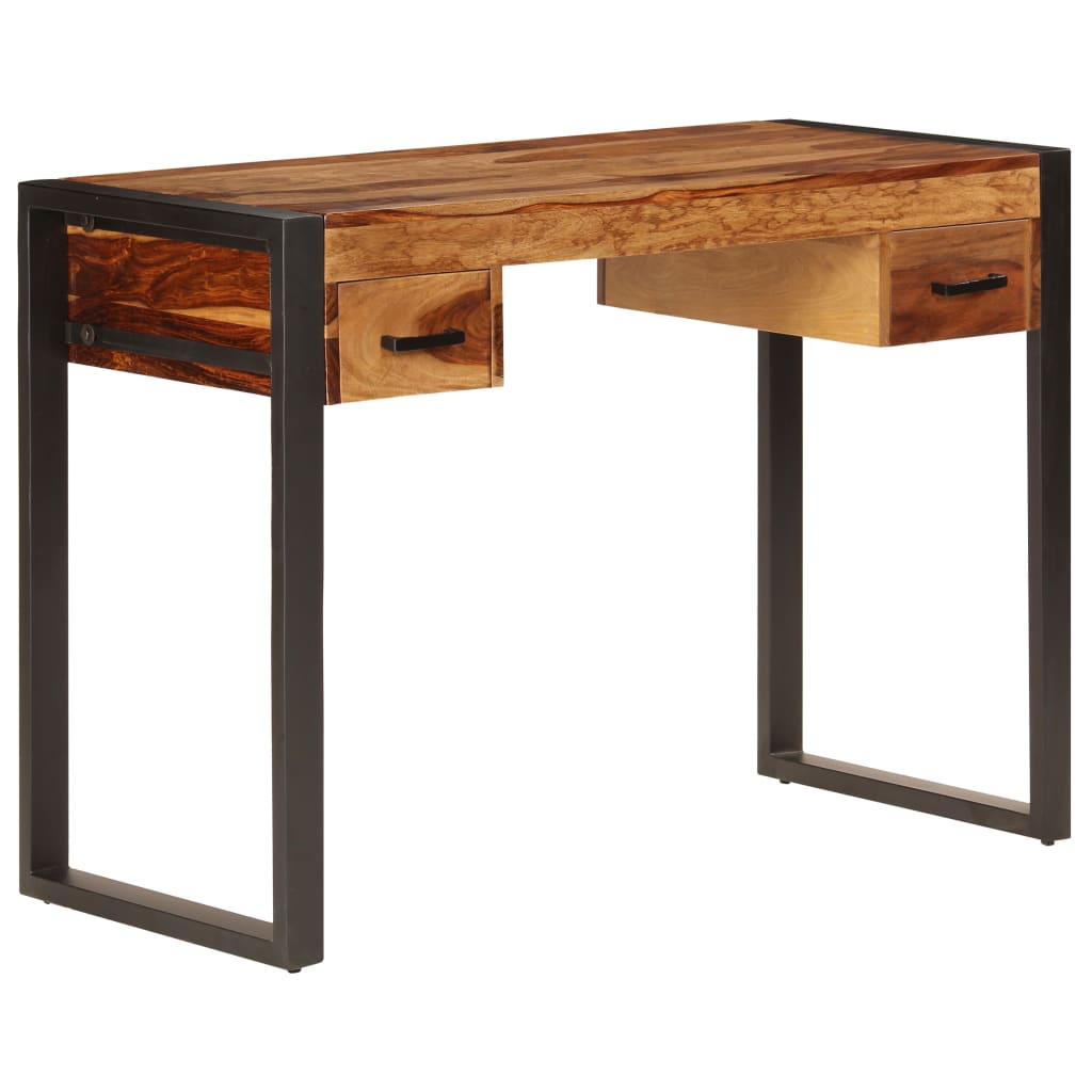 Bureau met 2 lades 110x50x77 cm massief acaciahout is nu te koop bij PeponiXL, paradijselijk wonen!