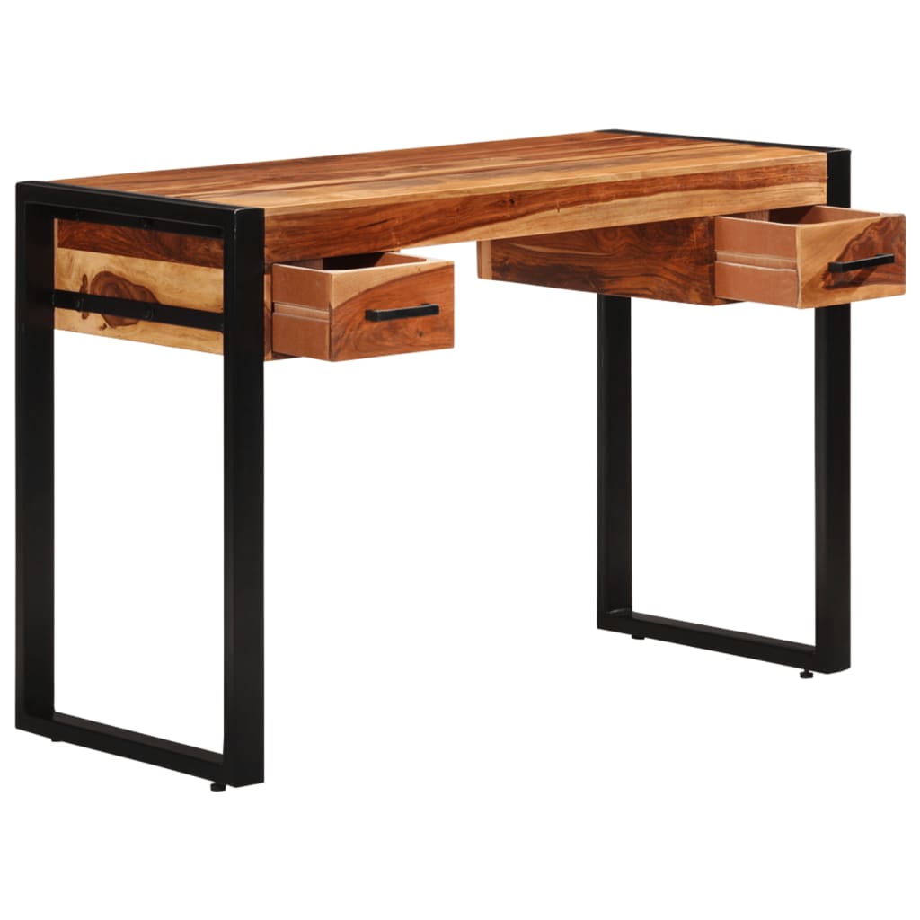 Bureau met 2 lades 110x50x77 cm massief acaciahout is nu te koop bij PeponiXL, paradijselijk wonen!