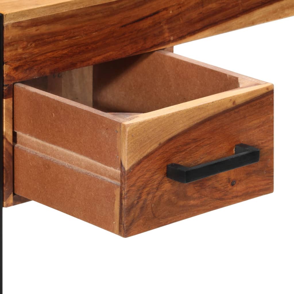Bureau met 2 lades 110x50x77 cm massief acaciahout is nu te koop bij PeponiXL, paradijselijk wonen!
