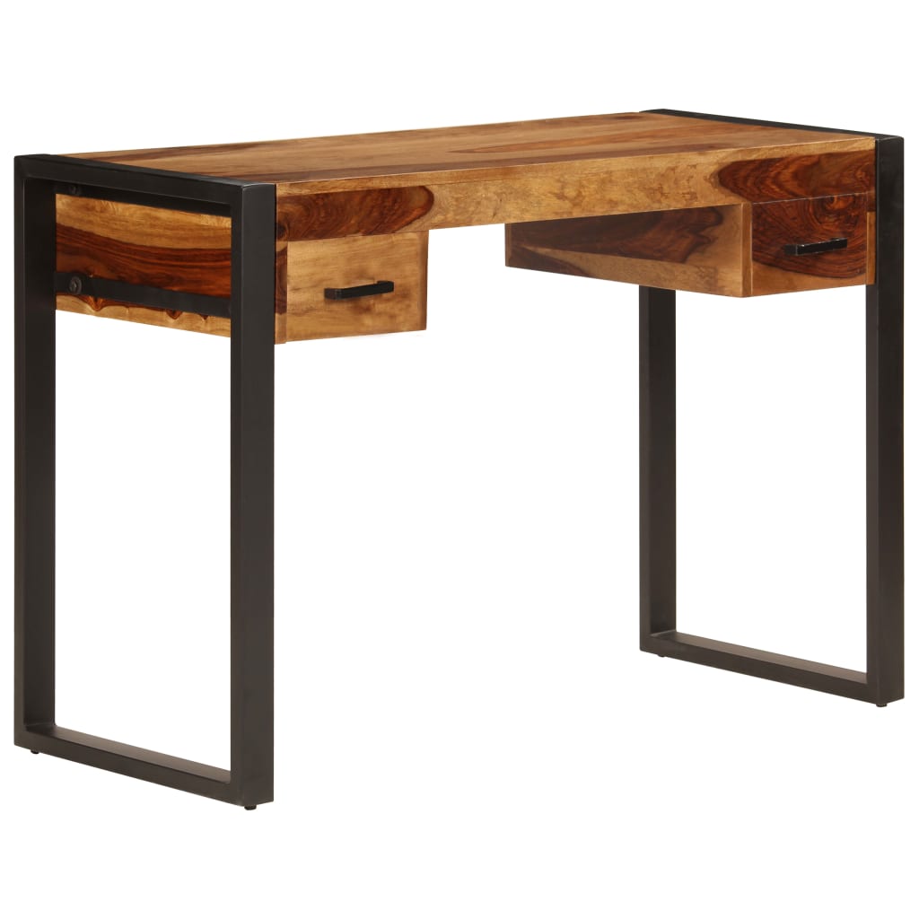 Bureau met 2 lades 110x50x77 cm massief acaciahout is nu te koop bij PeponiXL, paradijselijk wonen!