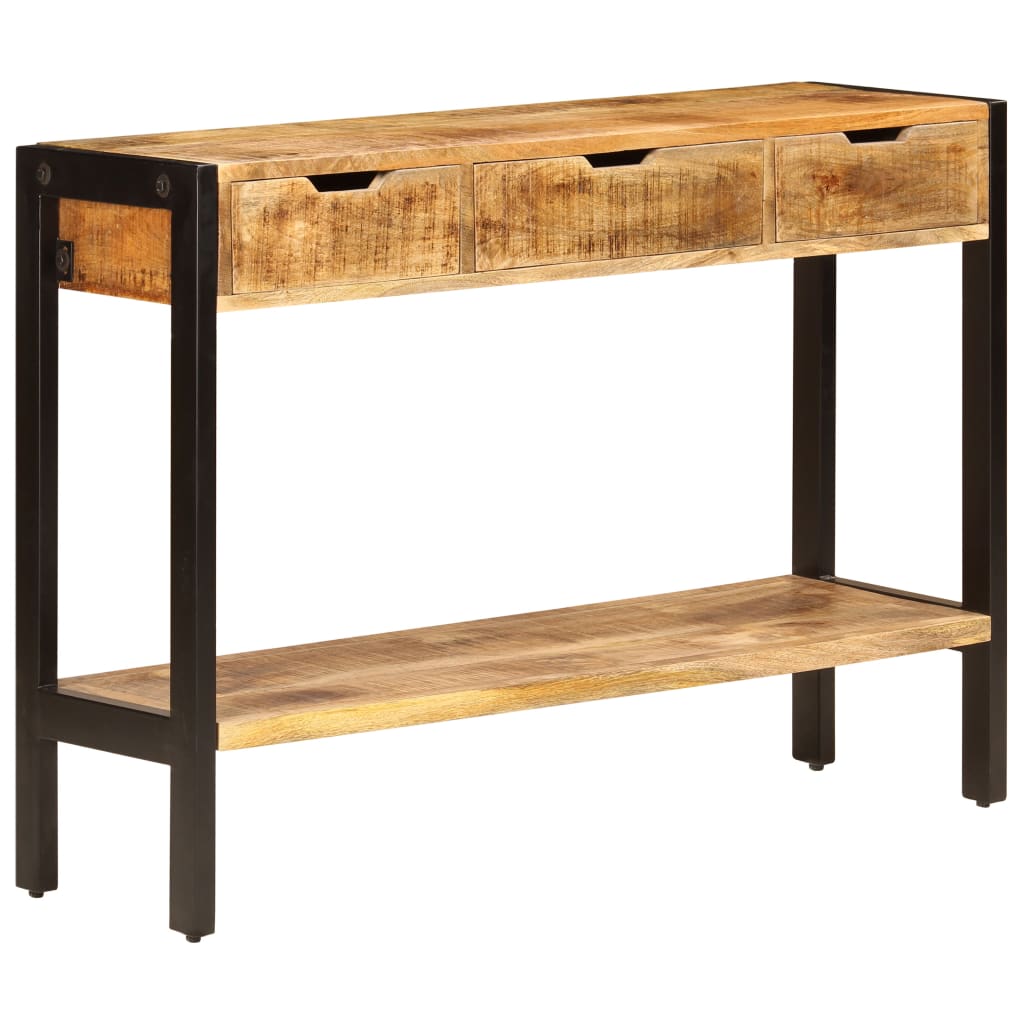 Dressoir met 3 lades 110x35x75 cm massief mangohout is nu te koop bij PeponiXL, paradijselijk wonen!