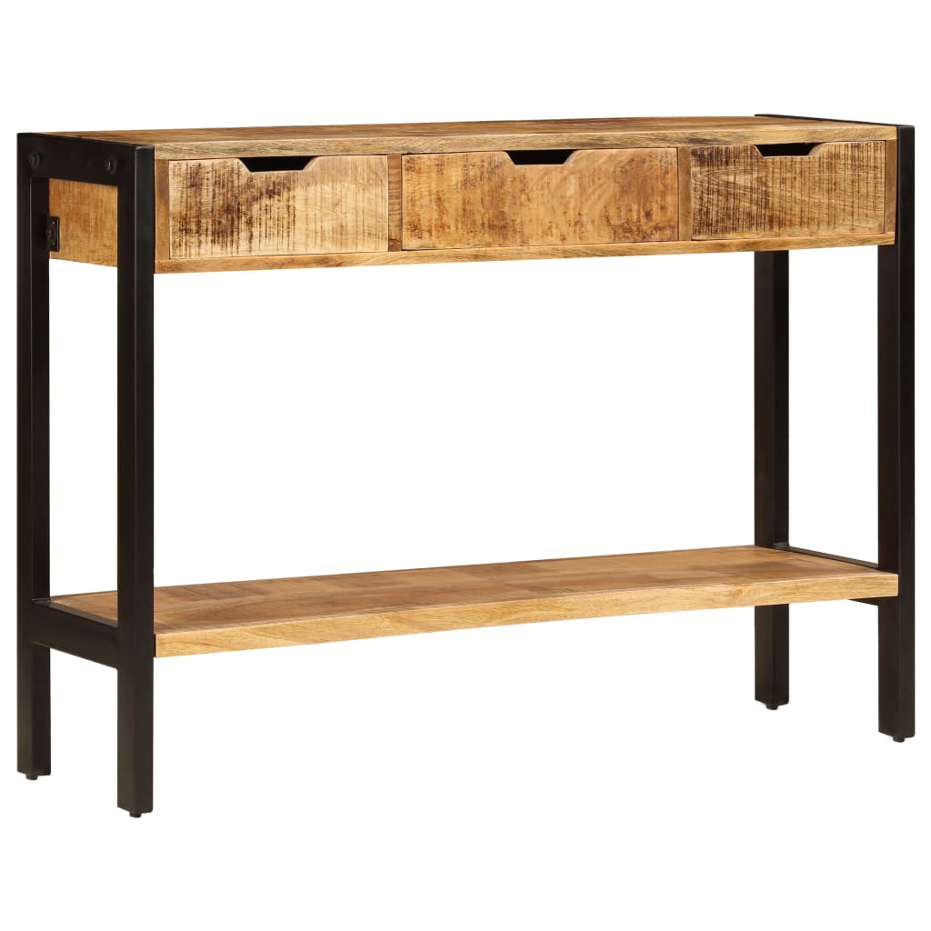 Dressoir met 3 lades 110x35x75 cm massief mangohout is nu te koop bij PeponiXL, paradijselijk wonen!