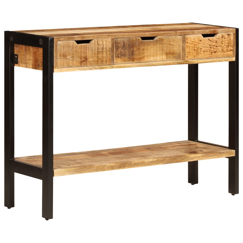 Dressoir met 3 lades 110x35x75 cm massief mangohout is nu te koop bij PeponiXL, paradijselijk wonen!