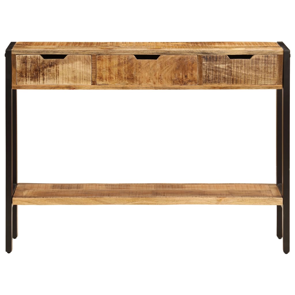 Dressoir met 3 lades 110x35x75 cm massief mangohout is nu te koop bij PeponiXL, paradijselijk wonen!