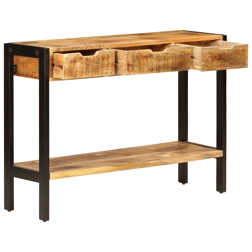 Dressoir met 3 lades 110x35x75 cm massief mangohout is nu te koop bij PeponiXL, paradijselijk wonen!
