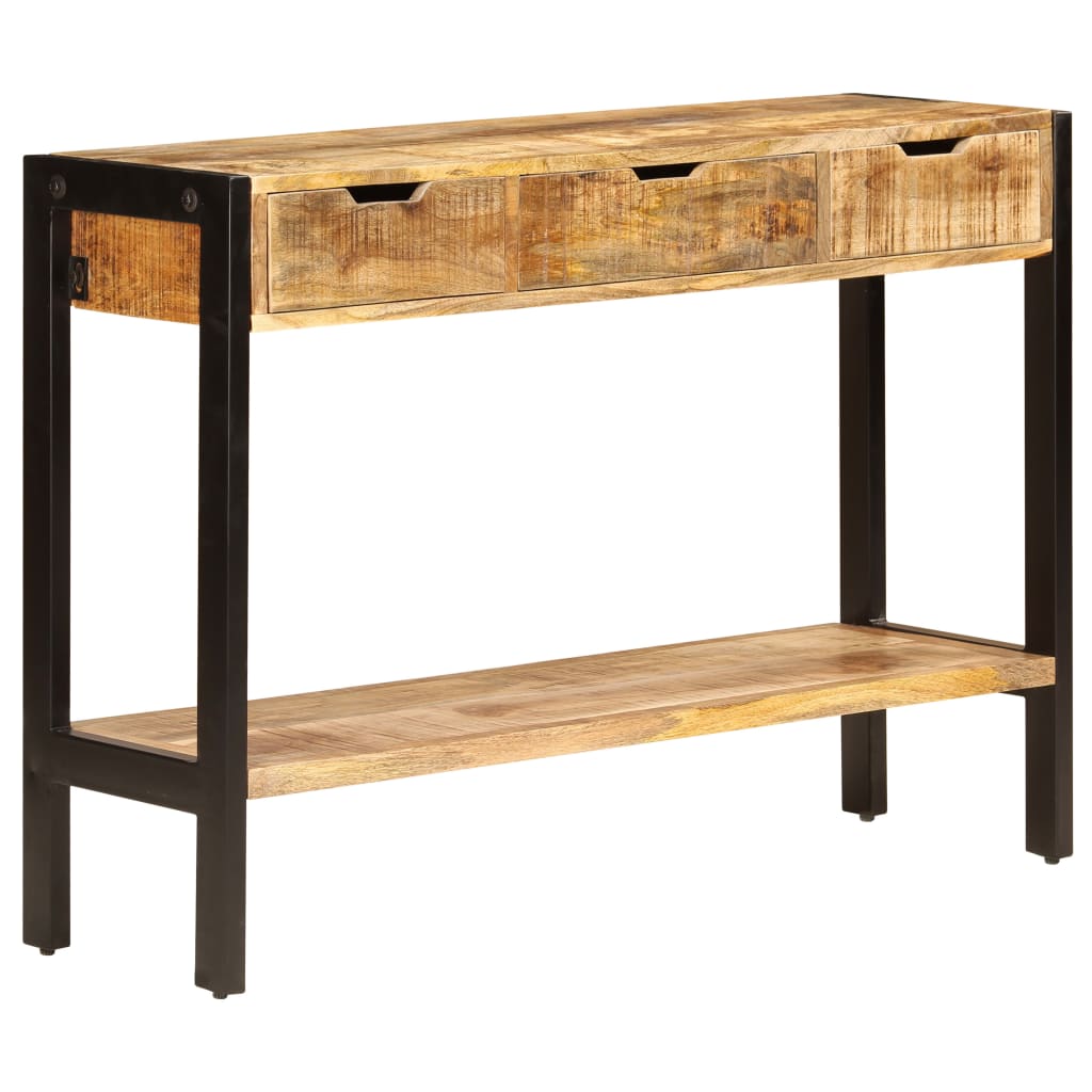 Dressoir met 3 lades 110x35x75 cm massief mangohout is nu te koop bij PeponiXL, paradijselijk wonen!