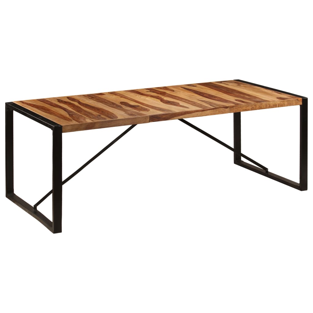 Eettafel 220x100x75 cm massief acaciahout is nu te koop bij PeponiXL, paradijselijk wonen!
