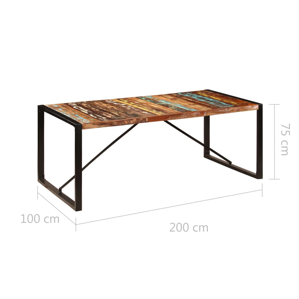 Eettafel 200x100x75 cm massief gerecycled hout is nu te koop bij PeponiXL, paradijselijk wonen!