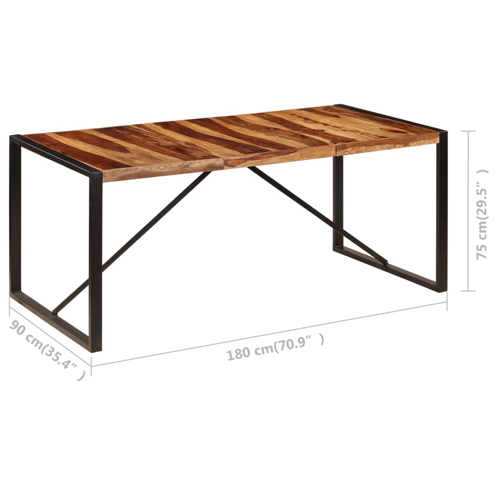 Eettafel 180x90x75 cm massief acaciahout is nu te koop bij PeponiXL, paradijselijk wonen!