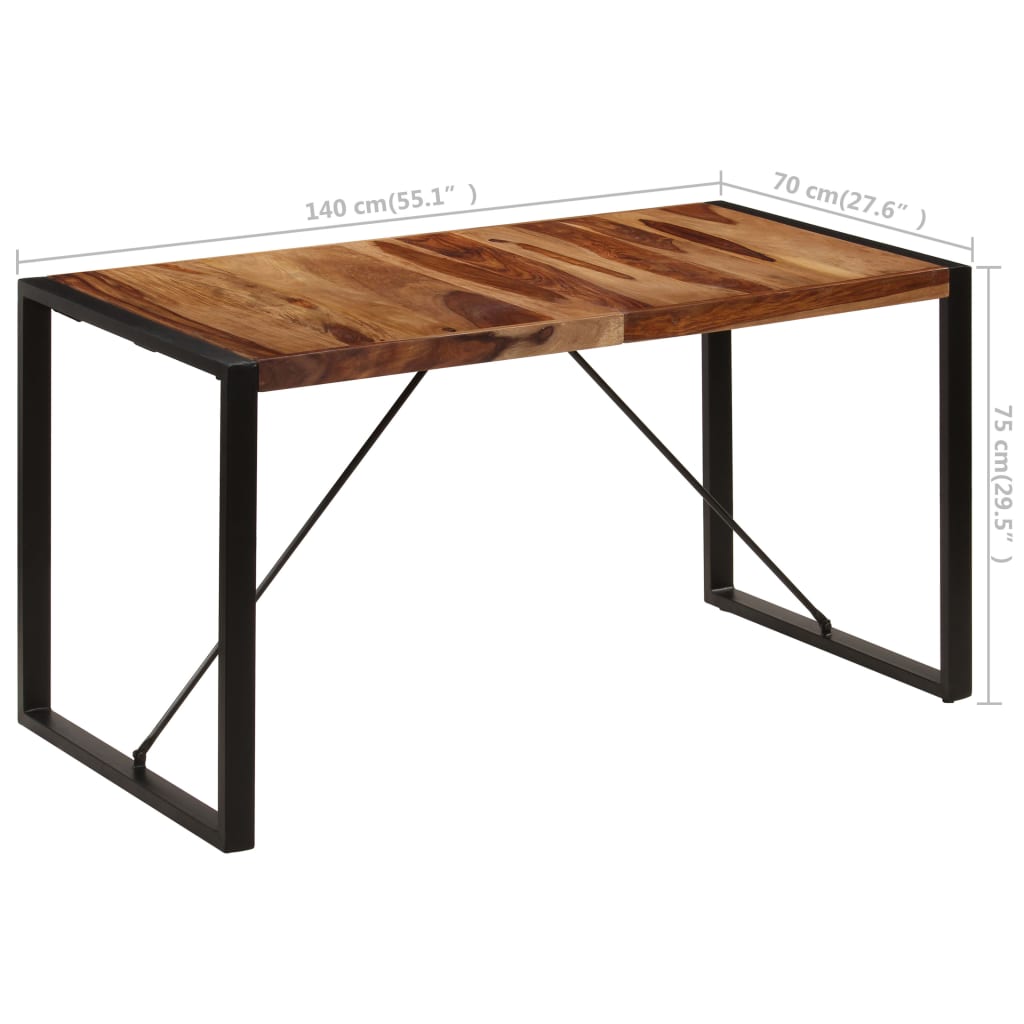 Eettafel 140x70x75 cm massief acaciahout is nu te koop bij PeponiXL, paradijselijk wonen!