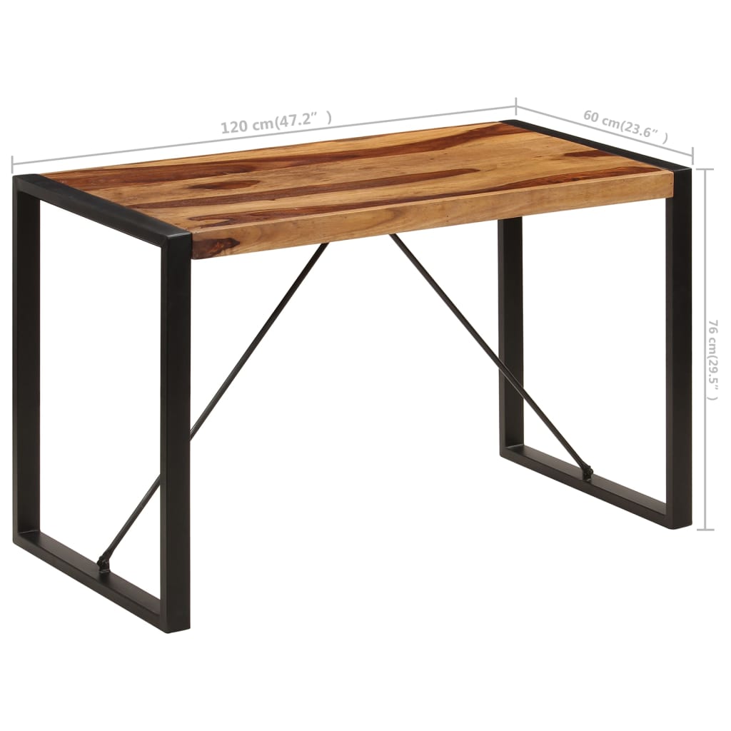 Eettafel 120x60x76 cm massief acaciahout is nu te koop bij PeponiXL, paradijselijk wonen!